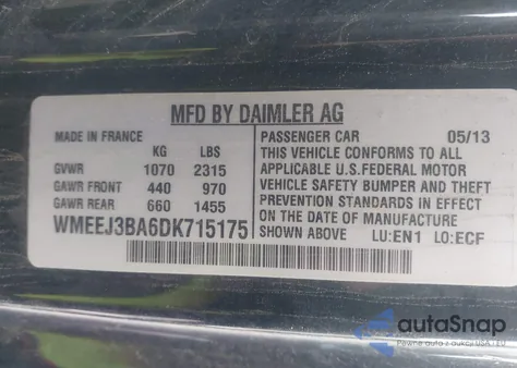2013 Smart Fortwo Passion from USA, damaged, VIN WMEEJ3BA6DK715175